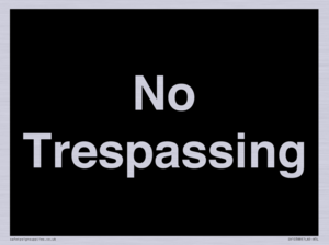 No Trespassing